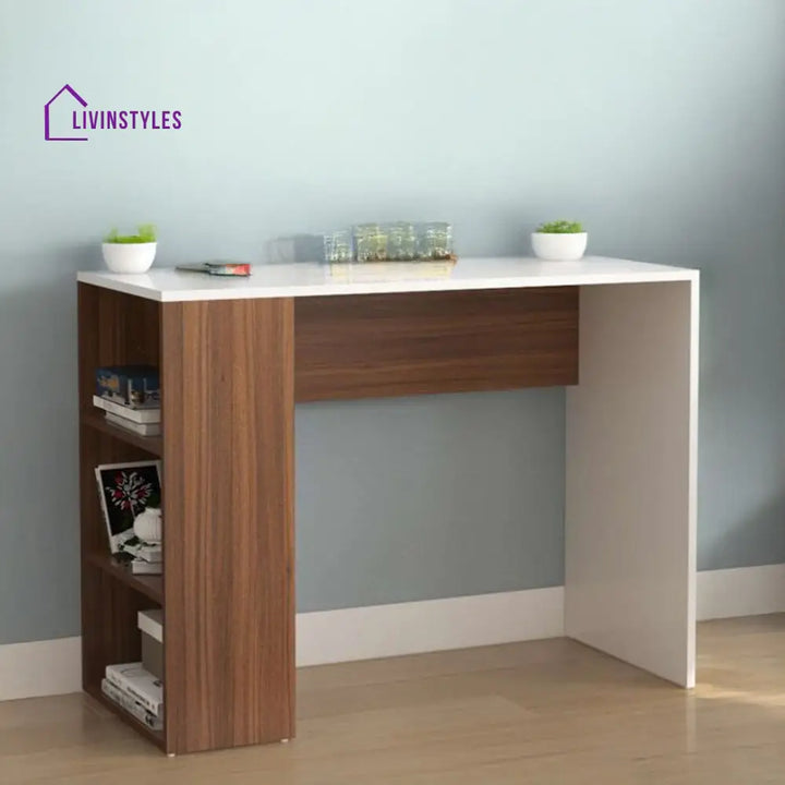Zinaida Study Table with Side Shelves