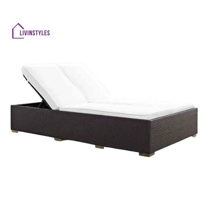 Zinia Outdoor All-Weather Rattan Wicker Chaise Lounge Chair Set of 2 - Lounger Set