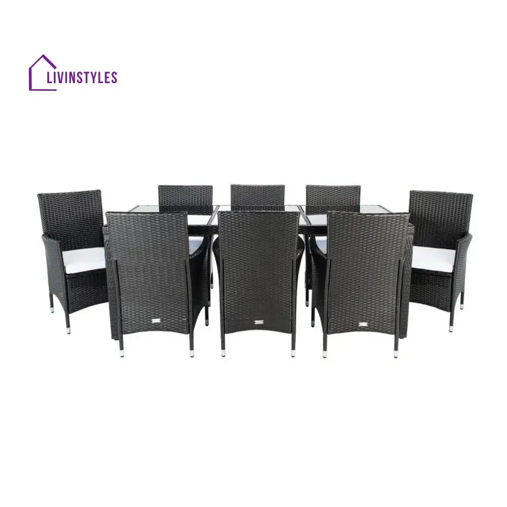 Zinnia 9-Piece Outdoor Rattan Wicker Dinning Table Set - Dining Set