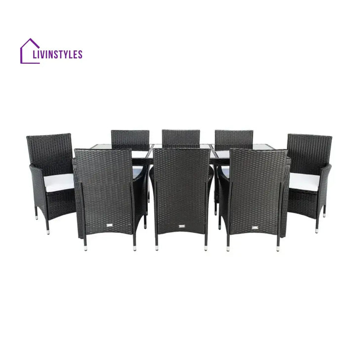 Zinnia 9-Piece Outdoor Rattan Wicker Dinning Table Set - Dining Set