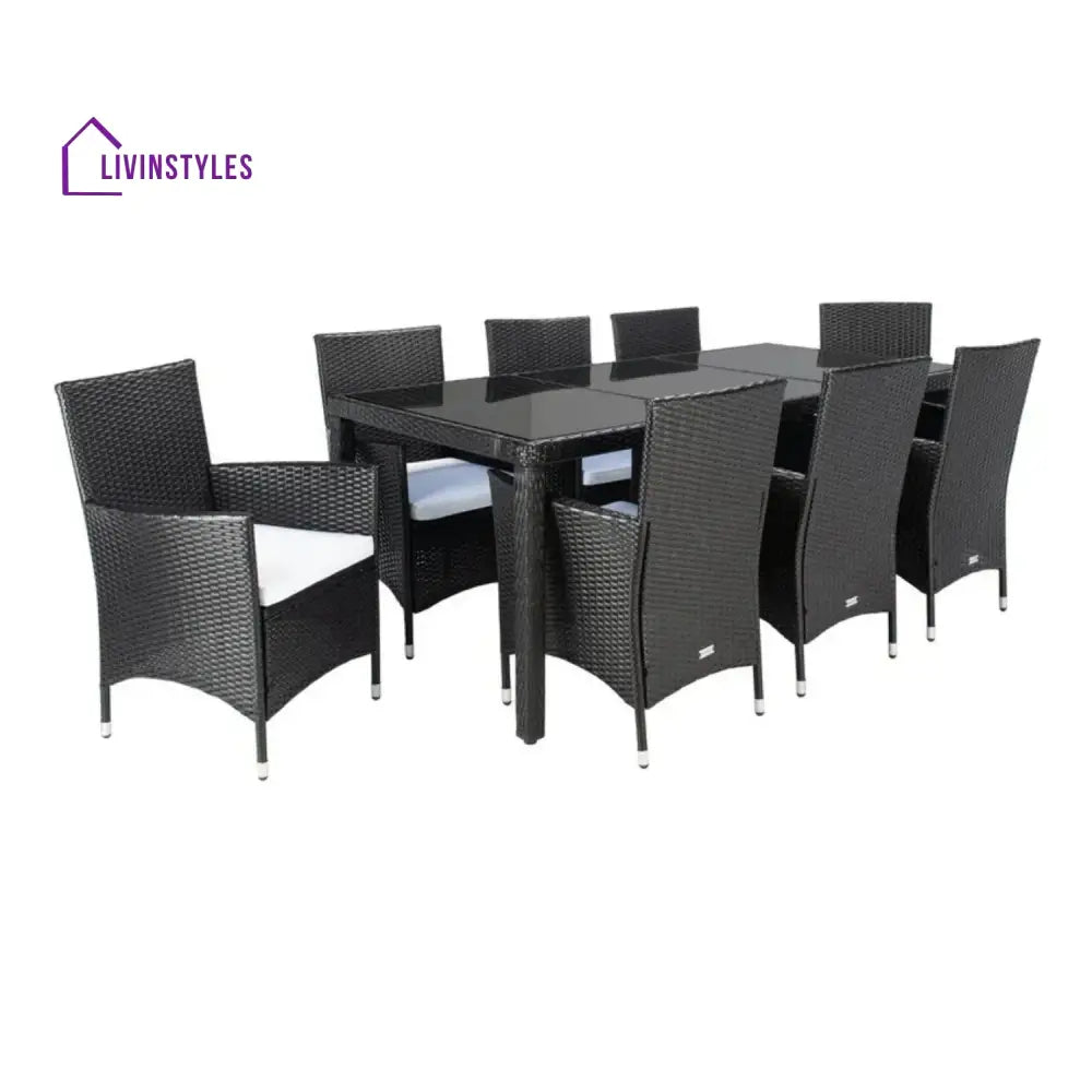 Zinnia 9-Piece Outdoor Rattan Wicker Dinning Table Set - Dining Set