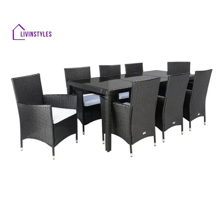 Zinnia 9-Piece Outdoor Rattan Wicker Dinning Table Set - Dining Set