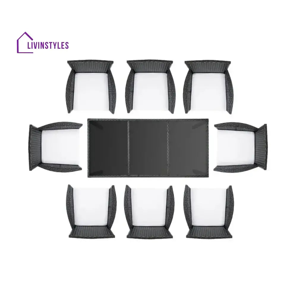 Zinnia 9-Piece Outdoor Rattan Wicker Dinning Table Set - Dining Set