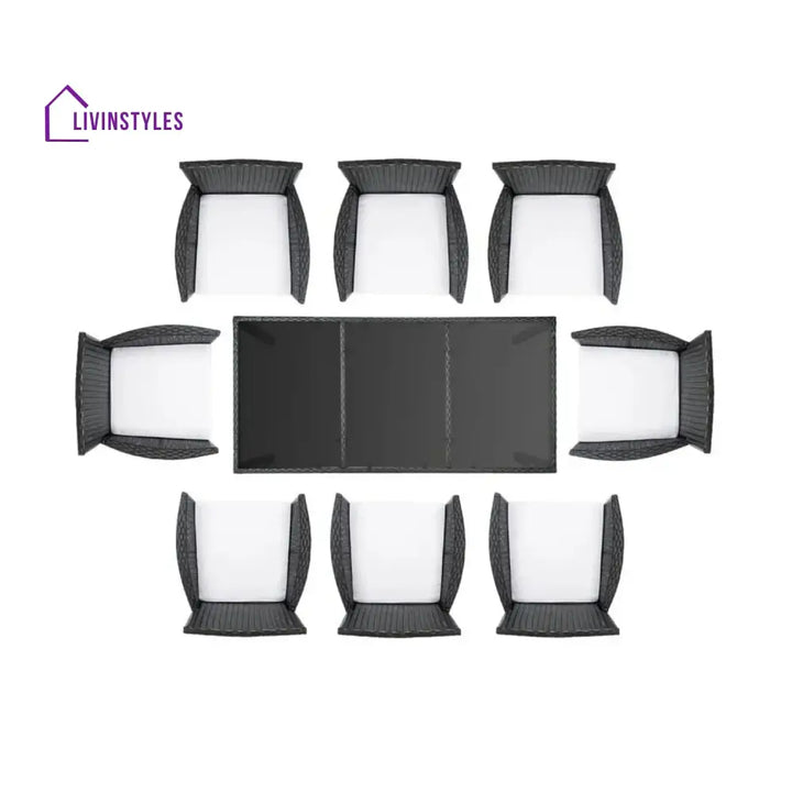 Zinnia 9-Piece Outdoor Rattan Wicker Dinning Table Set - Dining Set