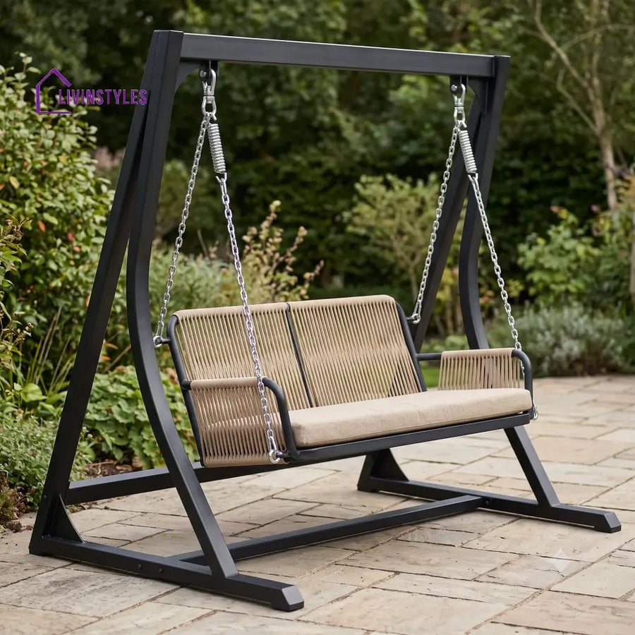 Zita Outdoor 2 Seater Swing Chair with Stand | Premium Finish Product Online