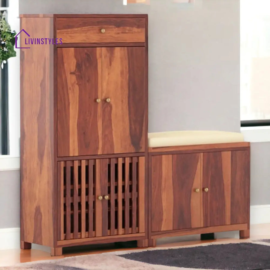 Ziva Solid Wood Shoe Rack