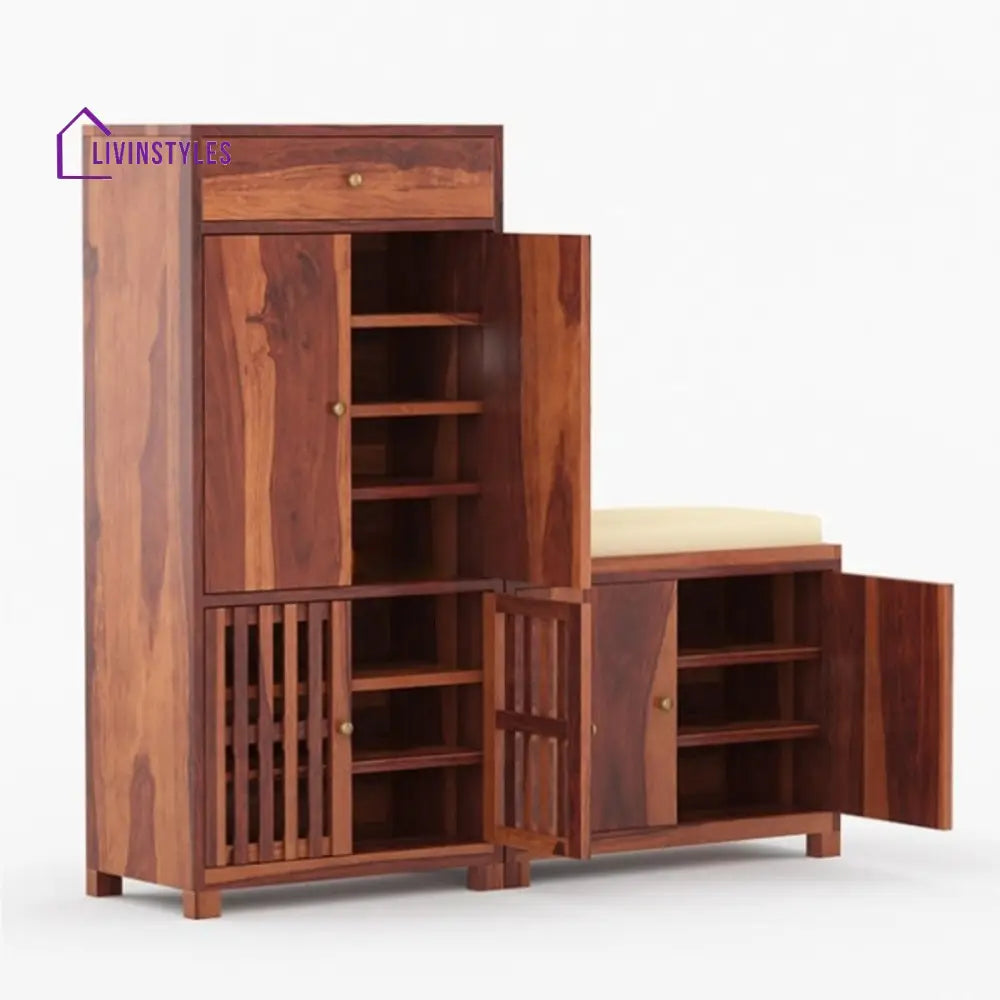 Ziva Solid Wood Shoe Rack