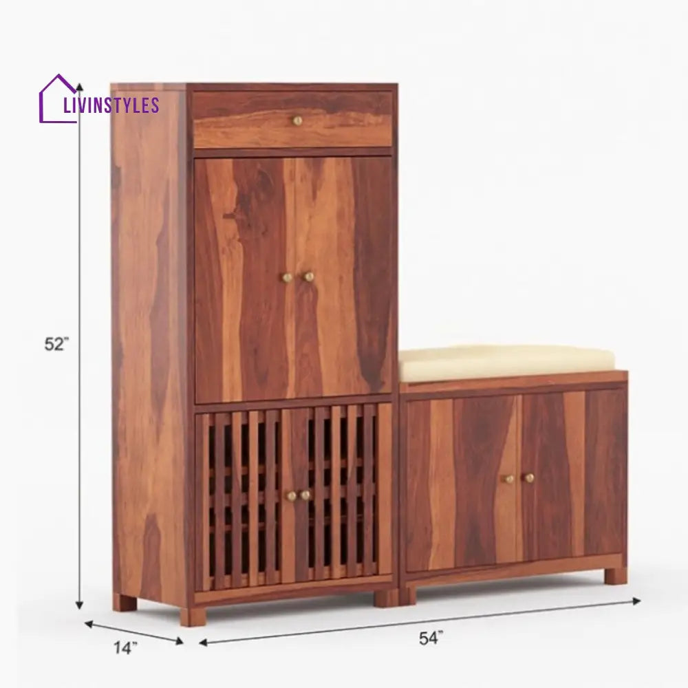 Ziva Solid Wood Shoe Rack