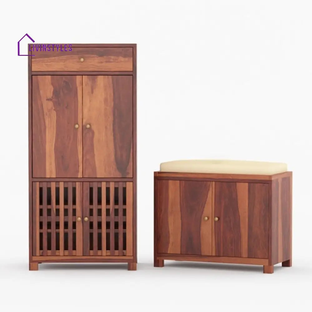Ziva Solid Wood Shoe Rack