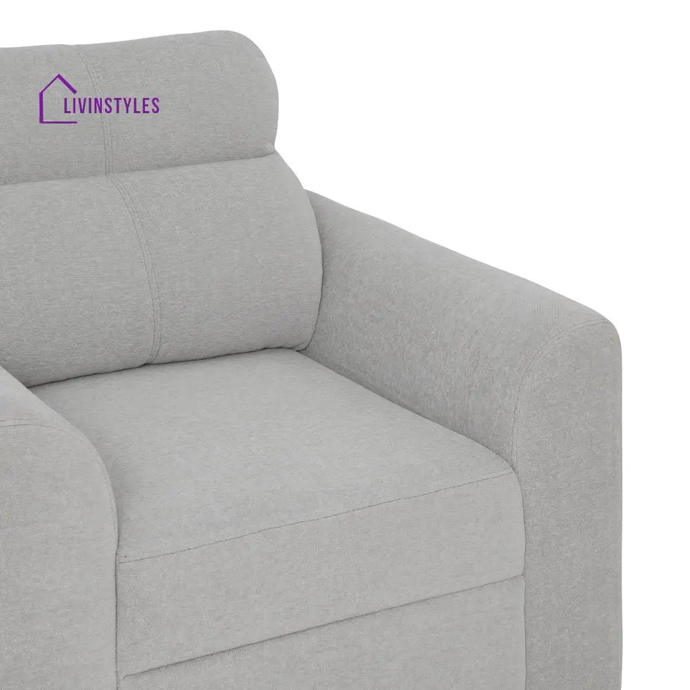 Zivo Plus Cloudy Gray Fabric 2 Seater Sofa with Lounger Sofa Cum Lounger