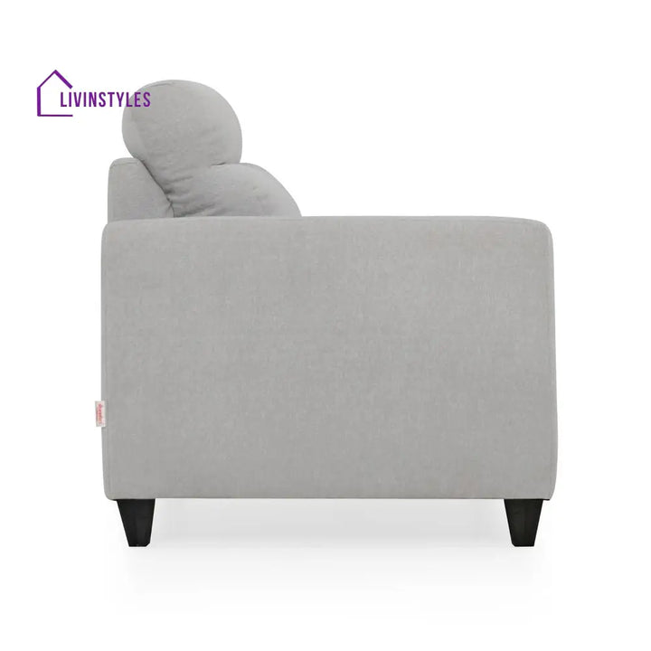 Zivo Plus Cloudy Gray Fabric 2 Seater Sofa with Lounger Sofa Cum Lounger