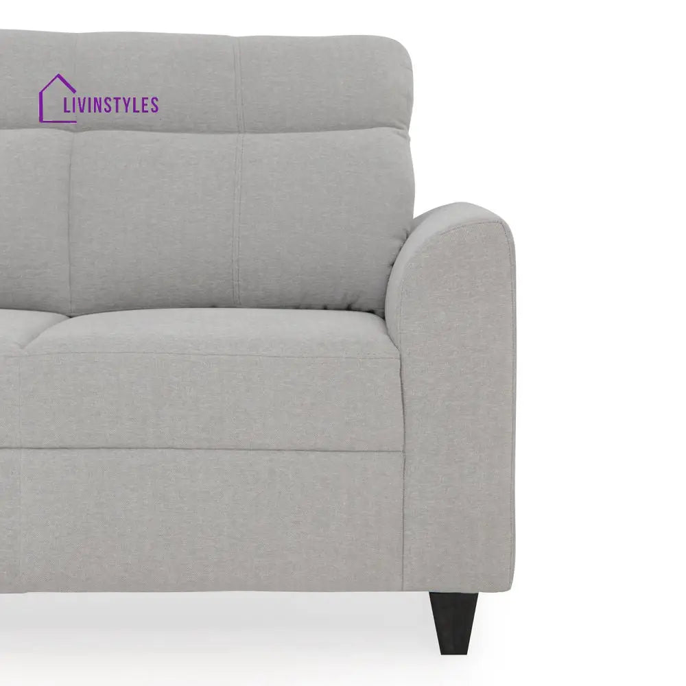 Zivo Plus Cloudy Gray Fabric 2 Seater Sofa with Lounger Sofa Cum Lounger