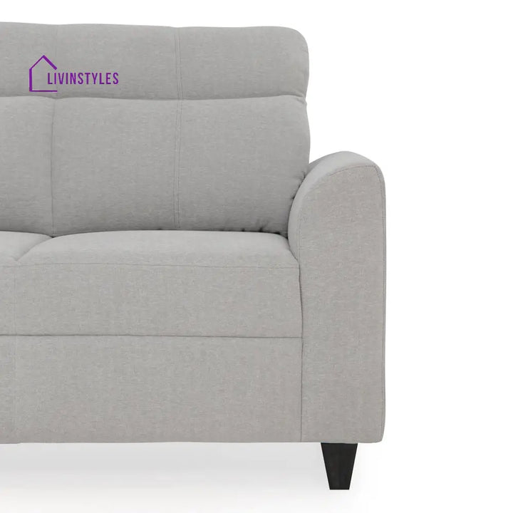 Zivo Plus Cloudy Gray Fabric 2 Seater Sofa with Lounger Sofa Cum Lounger