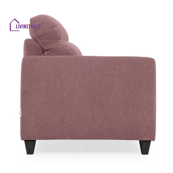 Zivo Plus Dusky Pink Fabric 2 Seater Sofa with Lounger Sofa Cum Lounger