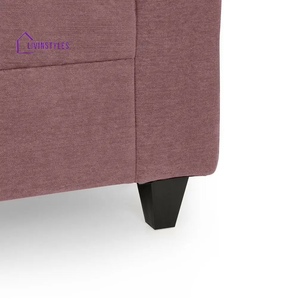 Zivo Plus Dusky Pink Fabric 2 Seater Sofa with Lounger Sofa Cum Lounger