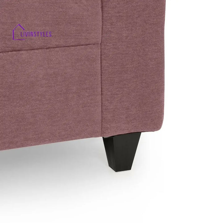 Zivo Plus Dusky Pink Fabric 2 Seater Sofa with Lounger Sofa Cum Lounger