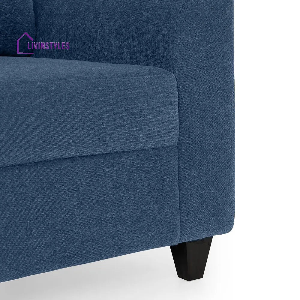 Zivo Plus Twilight Blue Fabric Sofa Set 3 Seater Sofa with Lounger Sofa Cum Lounger