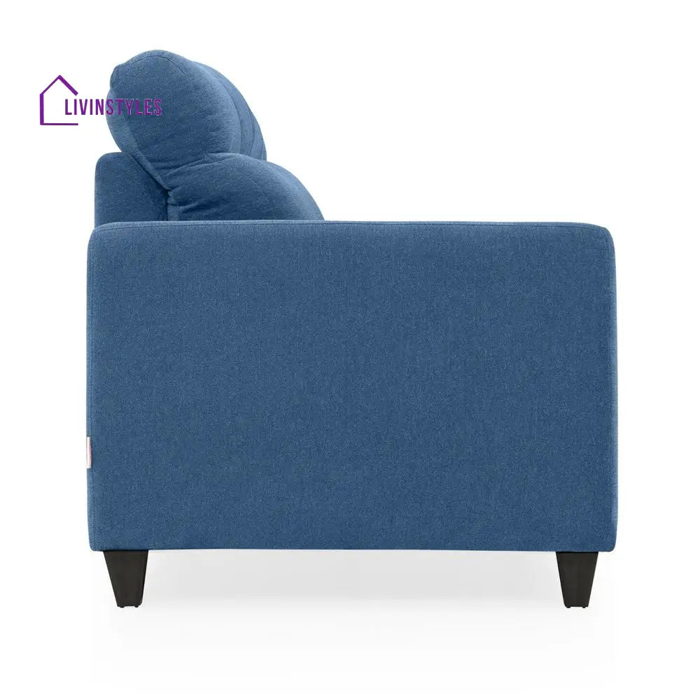 Zivo Plus Twilight Blue Fabric Sofa Set 3 Seater Sofa with Lounger Sofa Cum Lounger
