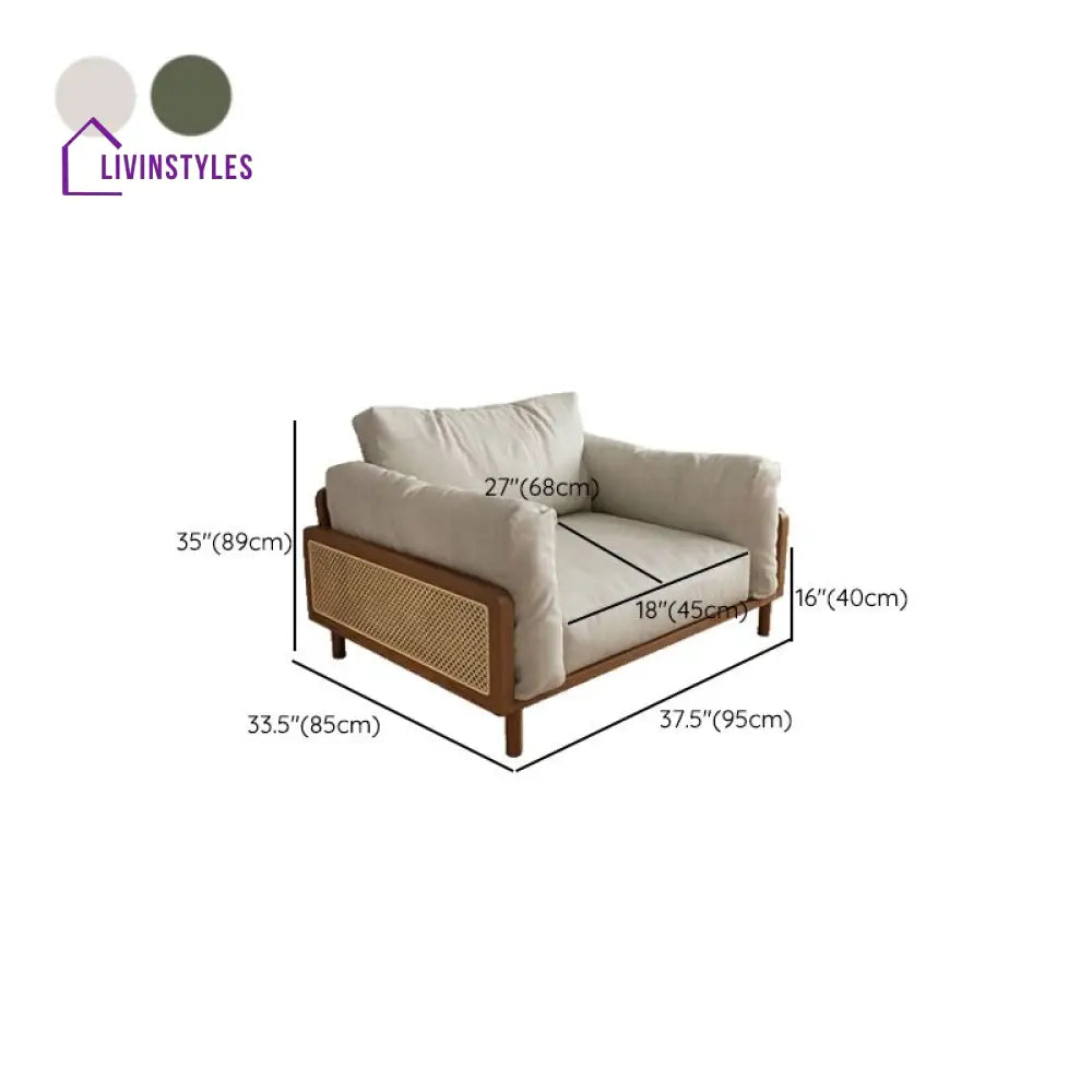 Ziyaara Solid Wood 3 + 2 + 1 Sofa Set for Living Room