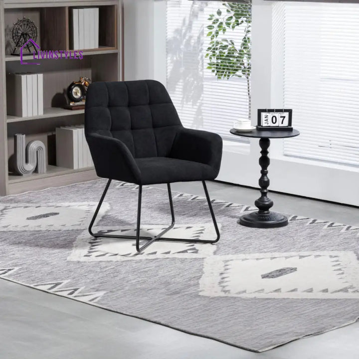 Ziyana Metal and Fabric Arm Chair | Living Room Chair | Lounge Chair