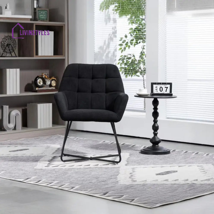 Ziyana Metal and Fabric Arm Chair | Living Room Chair | Lounge Chair