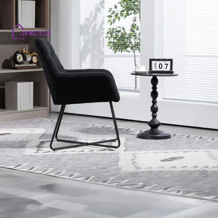 Ziyana Metal and Fabric Arm Chair | Living Room Chair | Lounge Chair