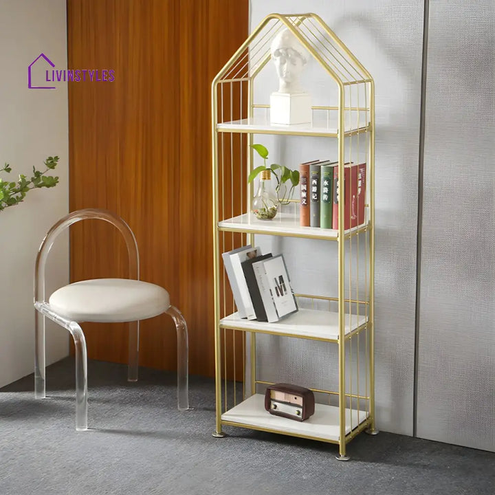 Zlata Stainless Steel Frame Bookshelves | Storage Shelves
