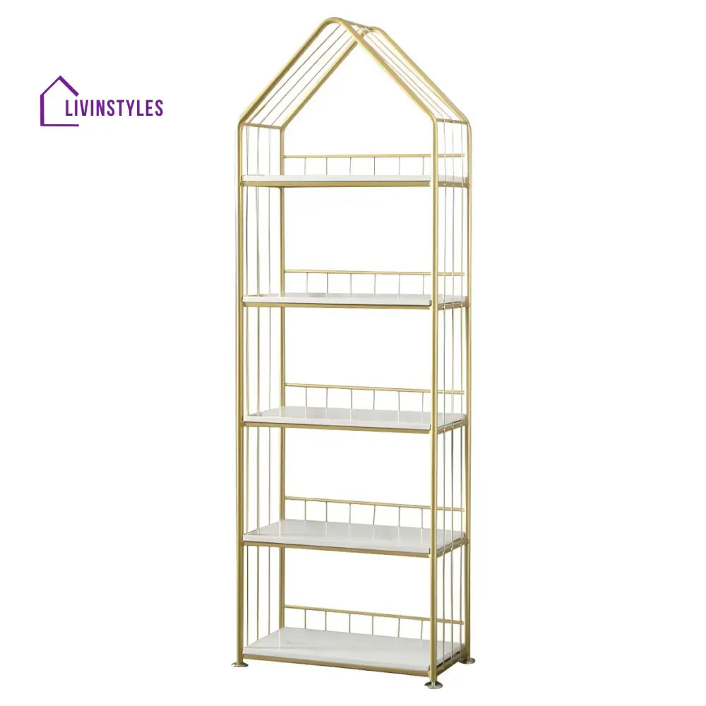 Zlata Stainless Steel Frame Bookshelves | Storage Shelves