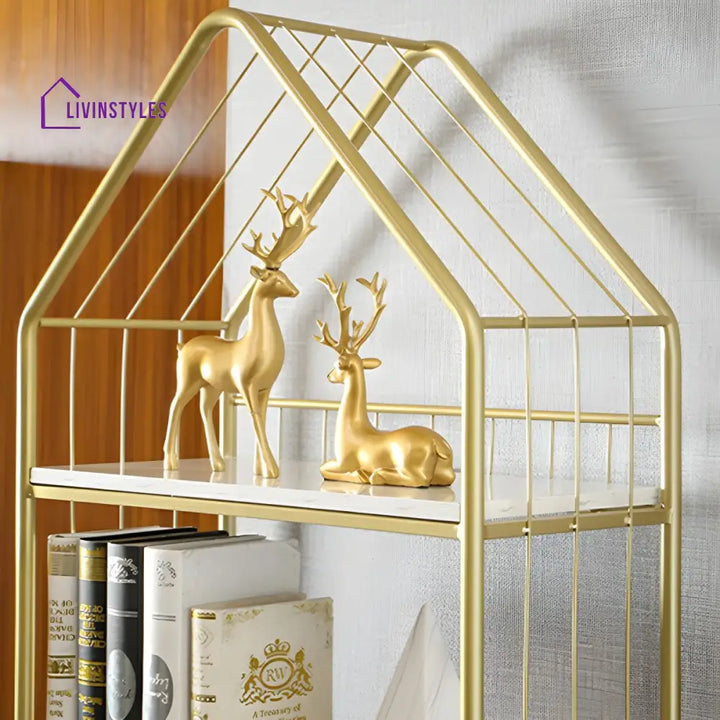 Zlata Stainless Steel Frame Bookshelves | Storage Shelves