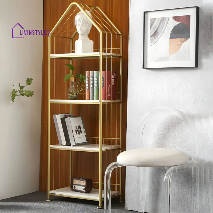 Zlata Stainless Steel Frame Bookshelves | Storage Shelves