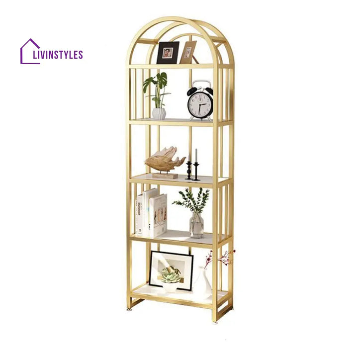 Zlata Stainless Steel Frame Storage Shelves | Bookshelves