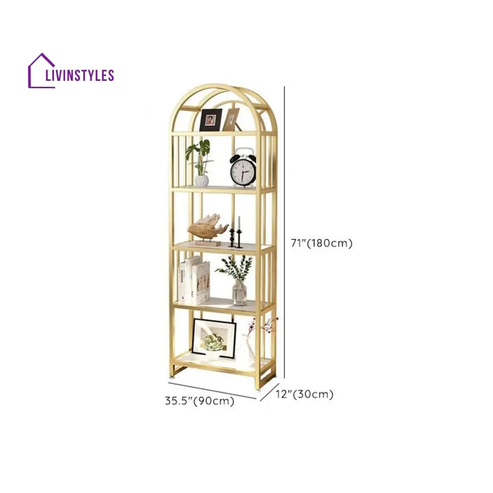 Zlata Stainless Steel Frame Storage Shelves | Bookshelves