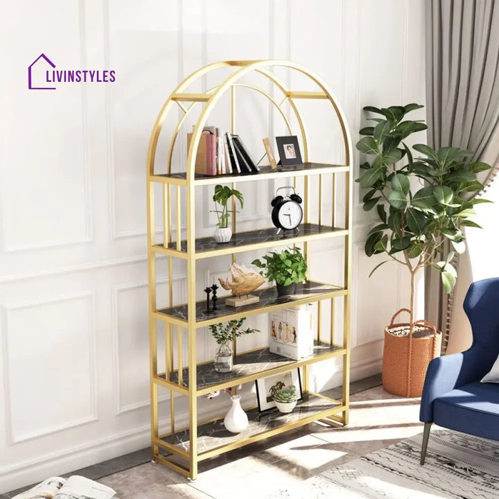 Zlata Stainless Steel Frame Storage Shelves | Bookshelves