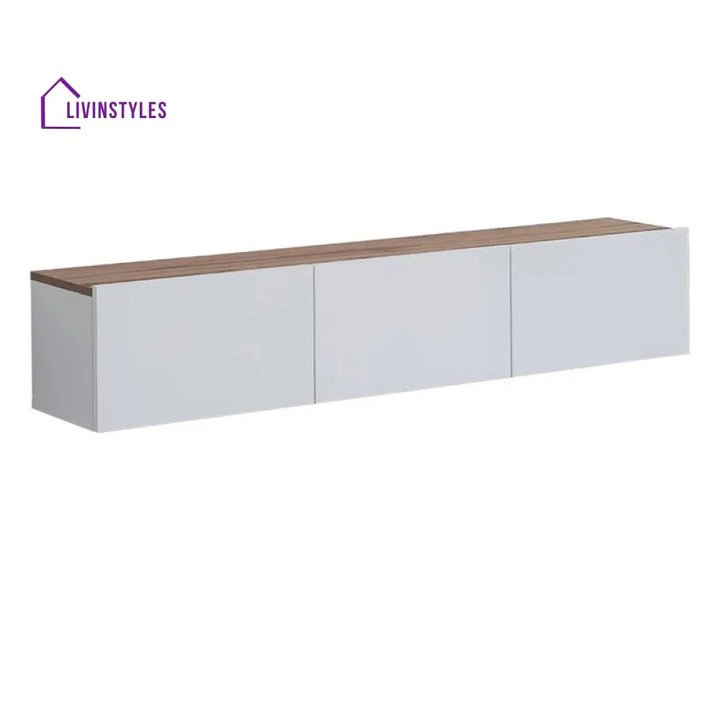 Zoey Wall Mounted Wooden Finish Tv Unit Stand for Living Room
