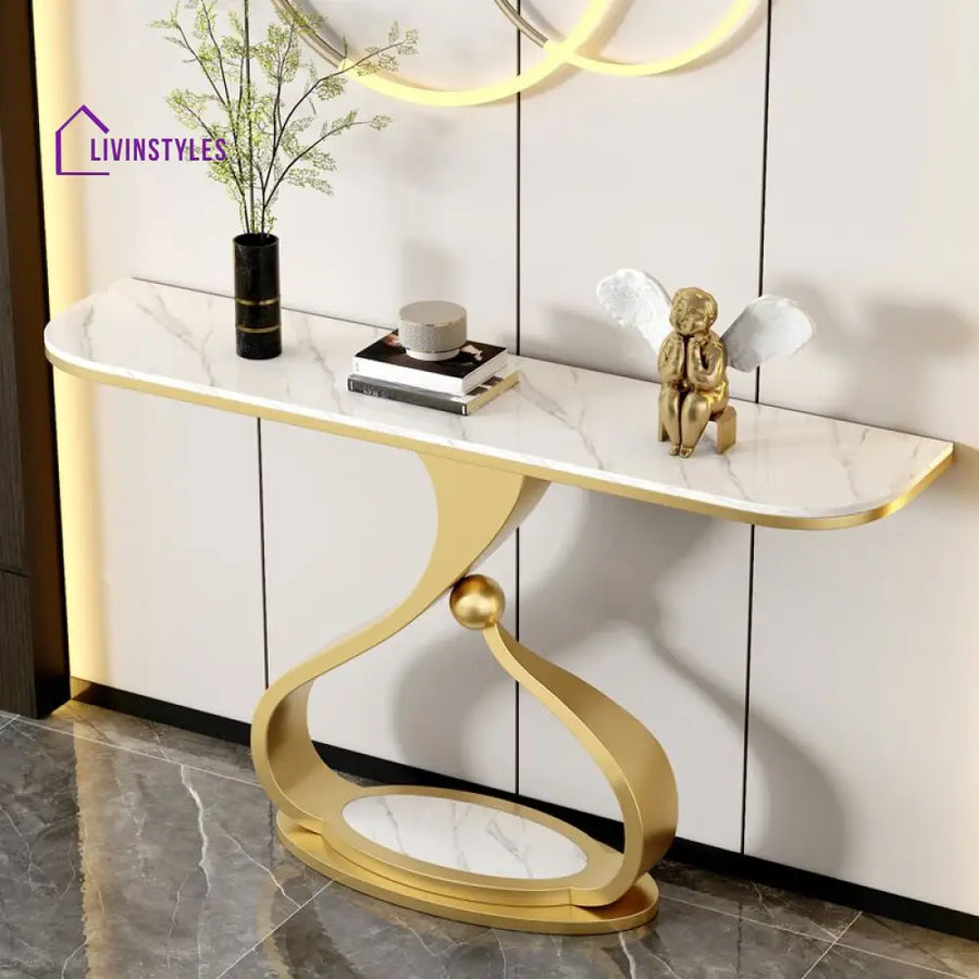 Zohair Stainless Steel Living Room Console Table