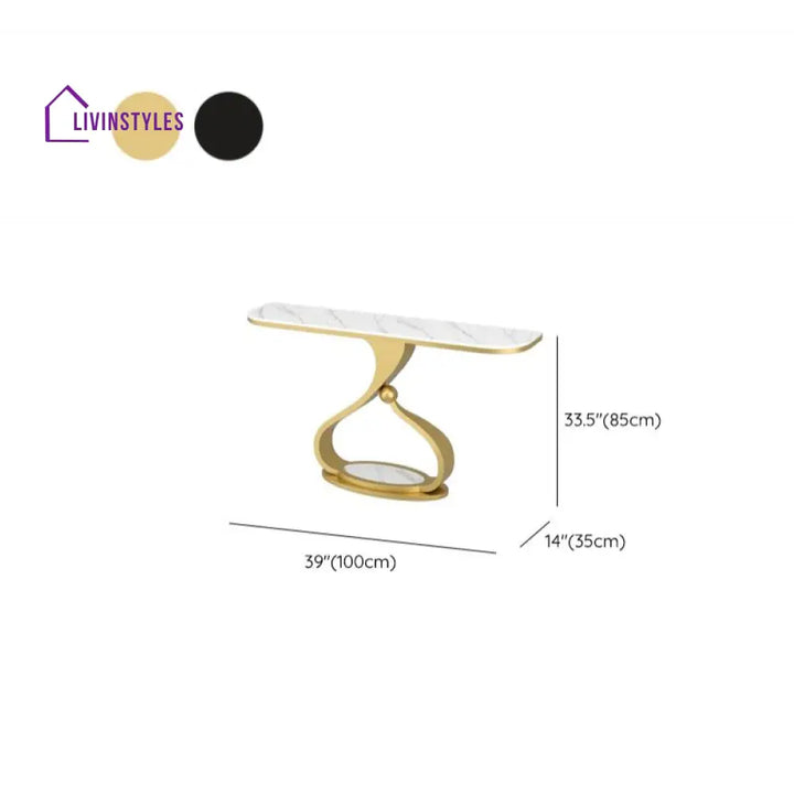 Zohair Stainless Steel Living Room Console Table