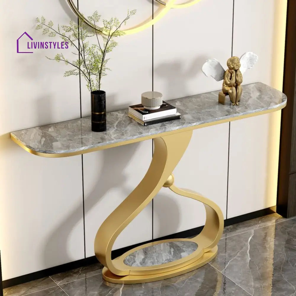 Zohair Stainless Steel Living Room Console Table