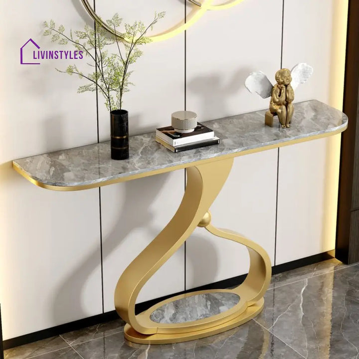 Zohair Stainless Steel Living Room Console Table