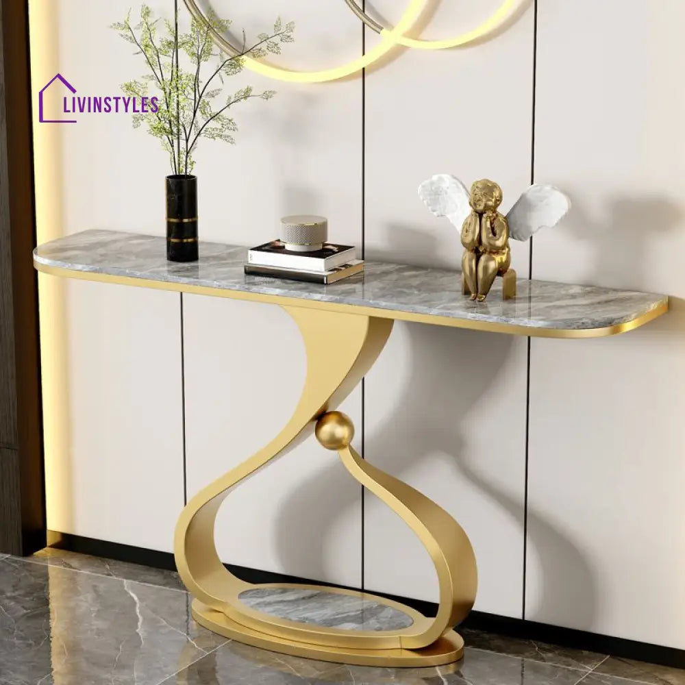 Zohair Stainless Steel Living Room Console Table