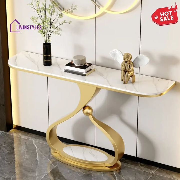Zohair Stainless Steel Living Room Console Table