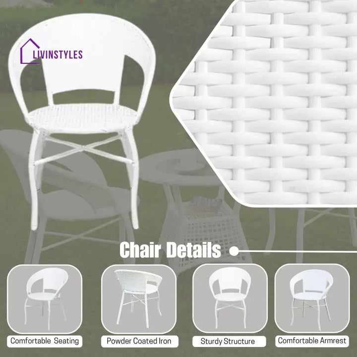 Zohra 3-Piece Outdoor Rattan Wicker Patio Bistro Set Patio Set
