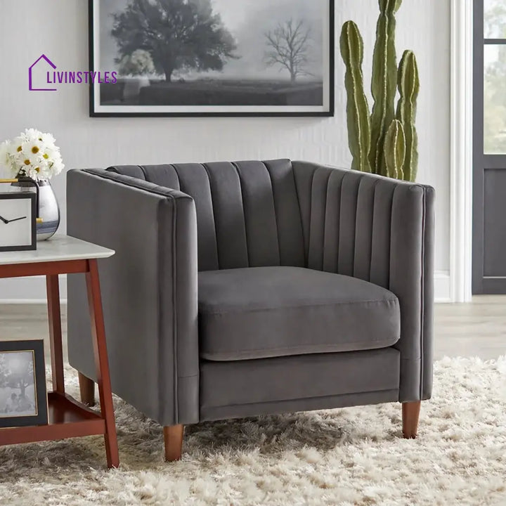 Zoya 3 Seater Sofa in Beige colour for Living Room