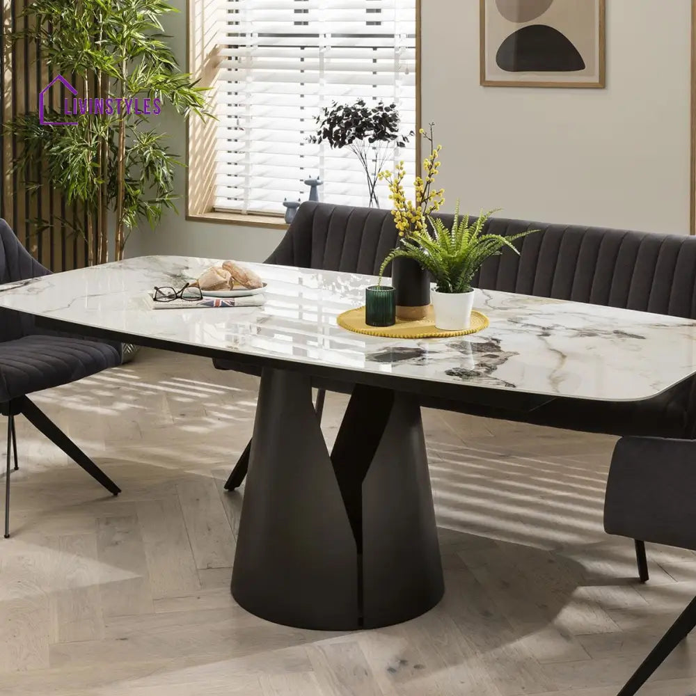 Zoya 8 Seater Ceramic Dining Table Dining Room / Dining Tables