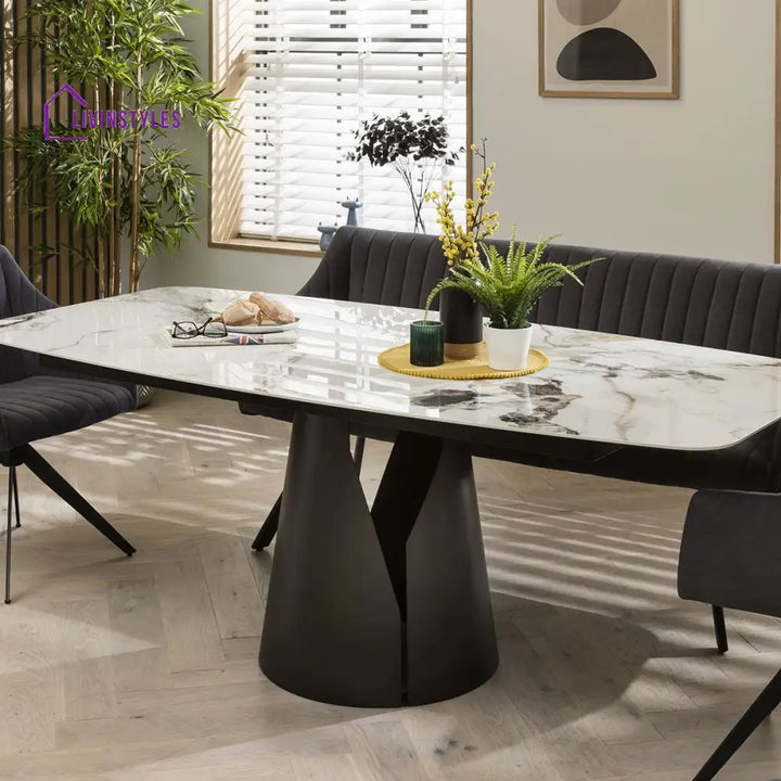 Zoya 8 Seater Ceramic Dining Table Dining Room / Dining Tables