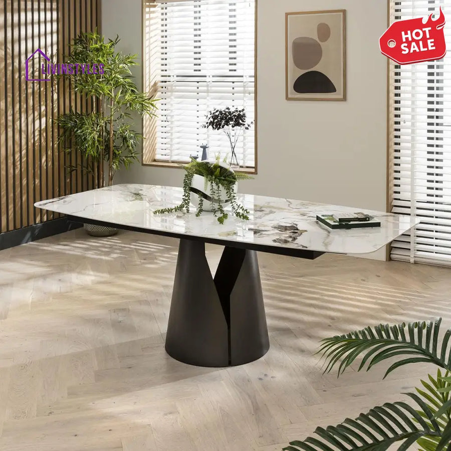 Zoya 8 Seater Ceramic Dining Table Dining Room / Dining Tables