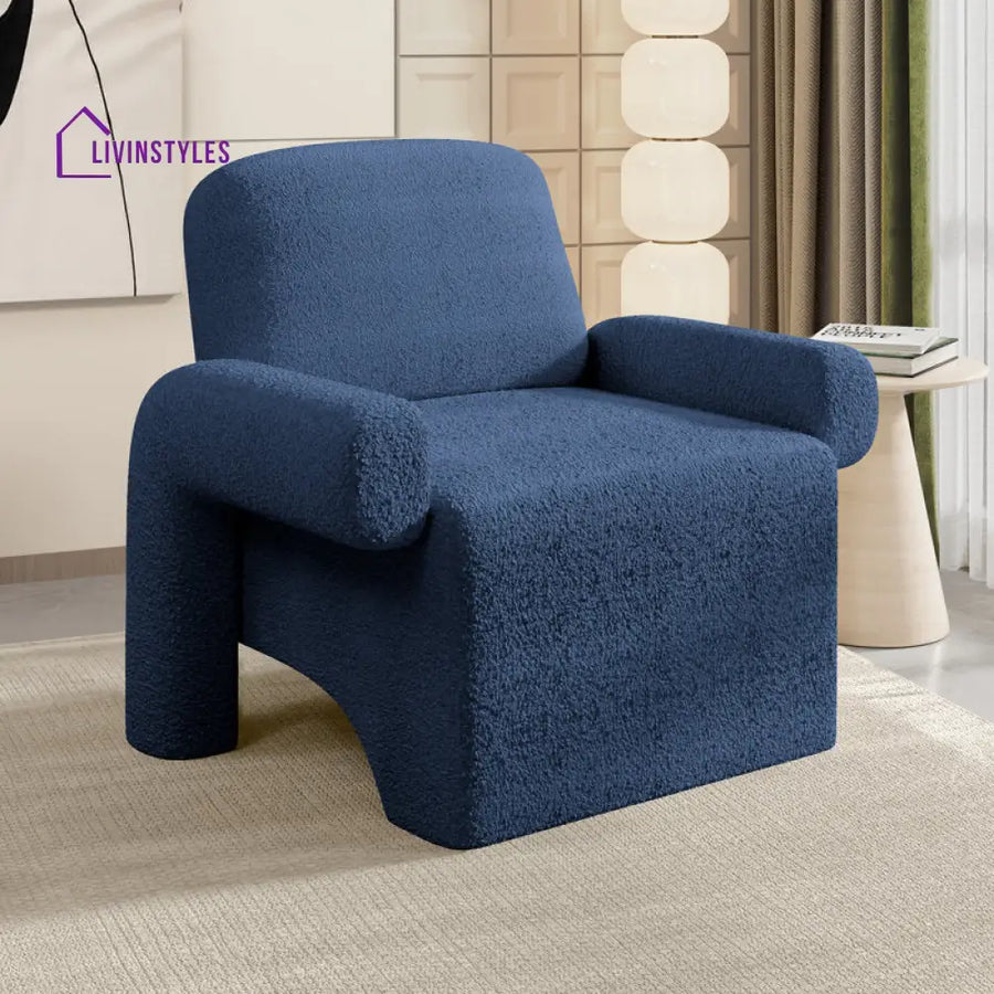 Zoya Solid Wood Frame and Fabric Arm Chair | Living Room Chair | Lounge Chair