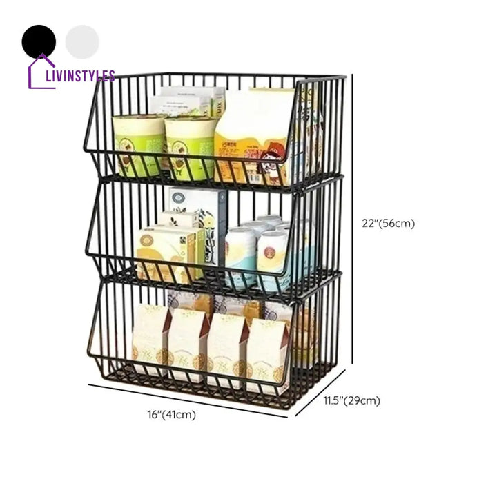 Zoya Stainless Steel Frame Storage Shelves
