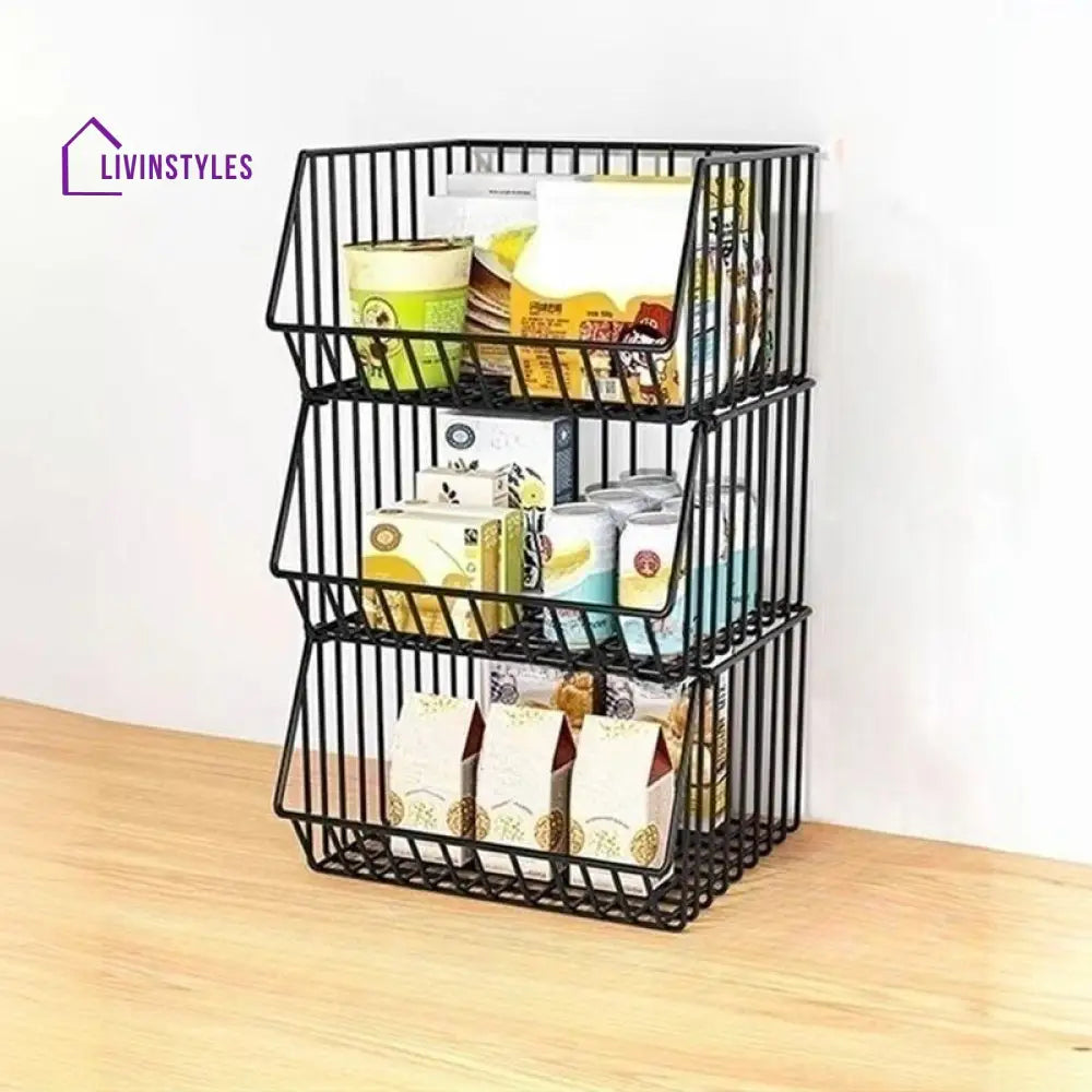 Zoya Stainless Steel Frame Storage Shelves