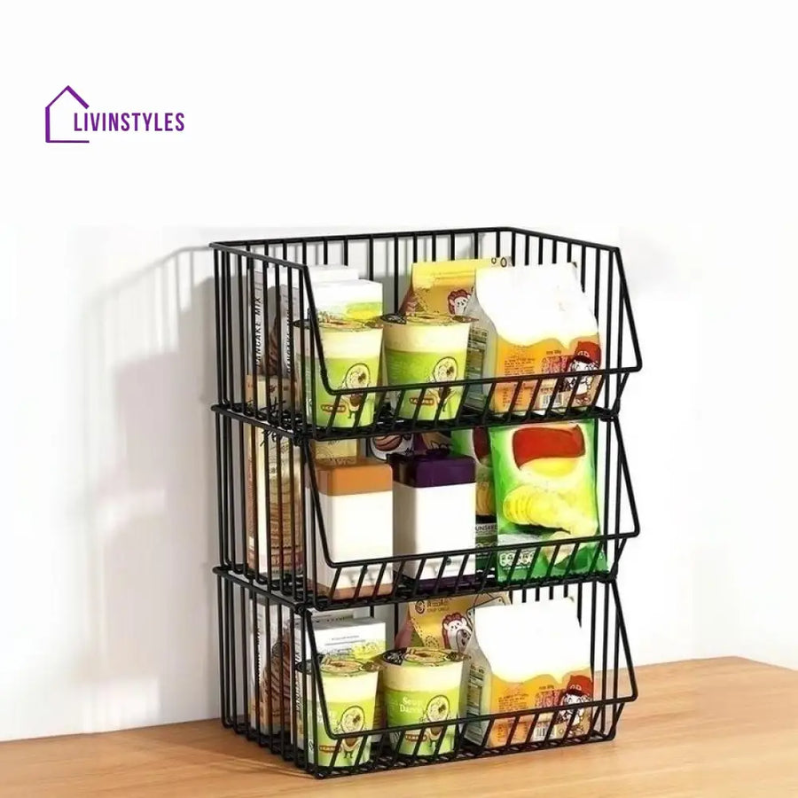 Zoya Stainless Steel Frame Storage Shelves