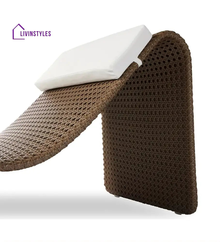Zrood Outdoor Swimming Poolside Lounger (Light Brown) - Loungers